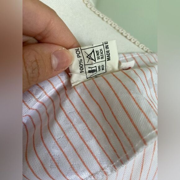 1980s Voluptuous Nautical Pink & White Dress - Picture 9 of 9